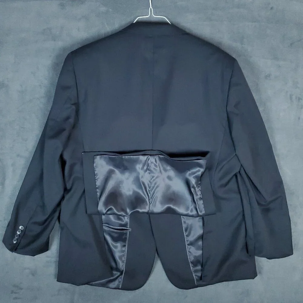 JOE Joseph Abboud Wool Black Dual Vent Blazer Sport Jacket 46R Wool - Picture 10 of 15